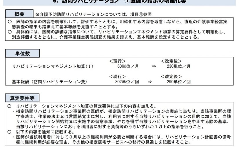 訪問リハビリテーションの事業戦略の分水嶺